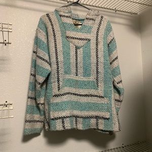 Blue and White Pancho